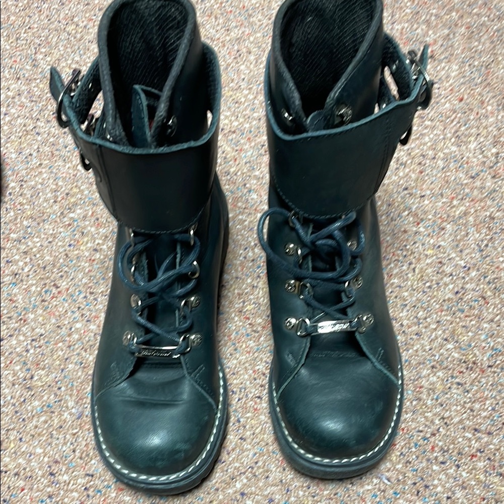 Harley Davidson Almost New - Women's Black Leather Boots.